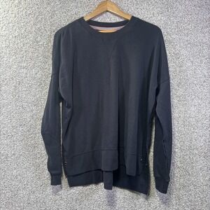 The Normal Brand Sweatshirt Mens Medium Gray Fleece Crewneck Side Vent Logo